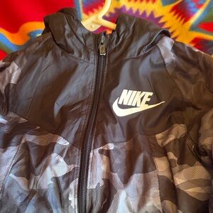 Nike Black and Gray Camo Jacket